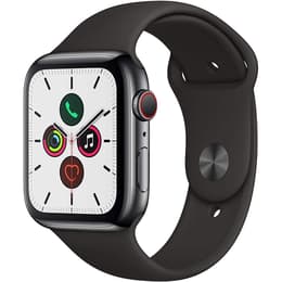 Apple Watch (Series 5) Σεπτέμβριος 2019 44mm - Ανοξείδωτο ατσάλι Μαύρο - Αθλητισμός Μαύρο