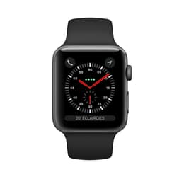 Apple Watch (Series 3) 2017 42mm - Αλουμίνιο Γκρι σίδερο - Αθλητισμός Μαύρο