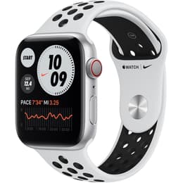 Apple Watch (Series 6) Σεπτέμβριος 2020 44mm - Αλουμίνιο Ασημί - Sport Nike Πλατίνα/Μαύρο