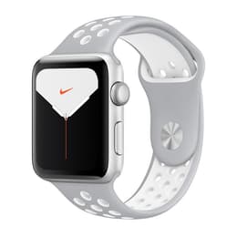 Apple Watch Series 5 (2019) GPS + Cellular 44 mm - Αλουμίνιο Ασημί - Nike Sport band Άσπρο