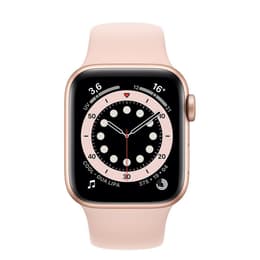 Apple Watch (Series 6) 2020 GPS 40mm - Ανοξείδωτο ατσάλι Χρυσό - Sport band Ροζ
