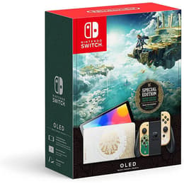Switch OLED 64GB - Χρυσό - Περιορισμένη έκδοση The Legend Of Zelda Tears Of The Kingdom + The Legend Of Zelda Tears Of The Kingdom