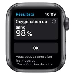 Apple Watch (Series 6) 2020 GPS + Cellular 44mm - Αλουμίνιο Space Gray - Μαύρο