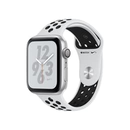 Apple Watch Series 4 (2018) GPS 44 mm - Αλουμίνιο Ασημί - Nike Sport band Άσπρο/Μαύρο
