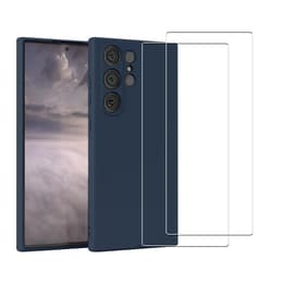 Προστατευτικό Galaxy S23 Ultra 2 οθόνης - Σιλικόνη - Σκουρο Μπλε