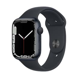 Apple Watch (Series 7) 2021 GPS 45mm - Αλουμίνιο Διαστημικό μαύρο - Sport band Μαύρο