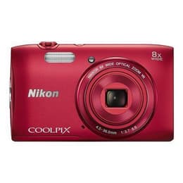 Συμπαγής Coolpix S3600 - Κόκκινο + Nikon Nikkor Wide Optical Zoom 25-200 mm f/3.7-6.6 f/3.7-6.6