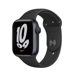 Apple Watch (Series 7) 2021 GPS + Cellular 45mm - Αλουμίνιο Μαύρο - Sport band Μαύρο