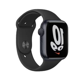 Apple Watch (Series 7) 2021 GPS + Cellular 45mm - Αλουμίνιο Μαύρο - Sport band Μαύρο