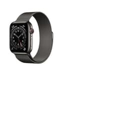 Apple Watch (Series 7) 2021 GPS 45mm - Αλουμίνιο Μαύρο - Milanese loop Ασημί