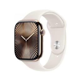 Apple Watch Series 9 (2023) GPS + Cellular 41 mm - Ανοξείδωτο ατσάλι Χρυσό - Sport band Starlight