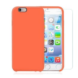 Προστατευτικό iPhone 6 Plus/6S Plus 2 οθόνης - Σιλικόνη - Πορτοκαλί