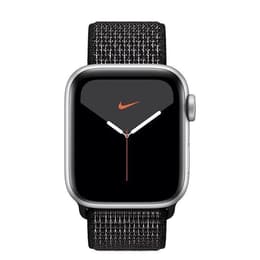 Apple Watch (Series 5) 2019 GPS + Cellular 44mm - Αλουμίνιο Ασημί - Αθλητισμος Εμφανισεις Nike Μαύρο