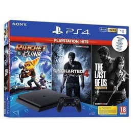 PlayStation 4 Slim 500GB - Μαύρο + The Last of Us Remastered + Ratchet & Clank + Uncharted 4 A Thief's End