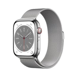 Apple Watch Series 8 (2022) GPS + Cellular 45 mm - Ανοξείδωτο ατσάλι Ασημί - Milanese loop Γκρι
