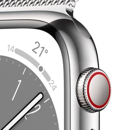 Apple Watch Series 8 (2022) GPS + Cellular 45 mm - Ανοξείδωτο ατσάλι Ασημί - Milanese loop Γκρι