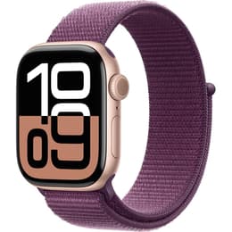 Apple Watch Series 10 (2024) GPS + Cellular 42 mm - Αλουμίνιο Rose Gold - Sport loop Μωβ