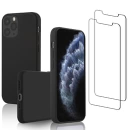 Προστατευτικό iPhone 11 Pro 2 οθόνης - Σιλικόνη - Μαύρο