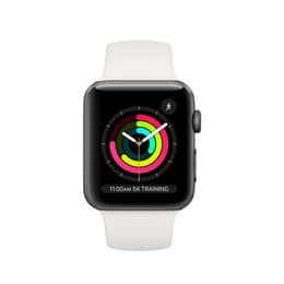 Apple Watch (Series 3) 2017 GPS 38mm - Αλουμίνιο Γκρι - Sport band Άσπρο