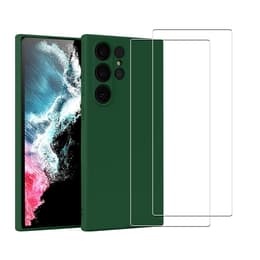 Προστατευτικό Galaxy S22 Ultra 5G 2 οθόνης - Σιλικόνη - Πράσινο