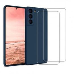 Προστατευτικό Galaxy S22 5G 2 οθόνης - Σιλικόνη - Μπλε