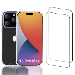 Προστατευτικό iPhone 15 Pro Max 2 οθόνης - Ανακυκλωμένο πλαστικό - Διαφανές
