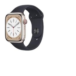 Apple Watch (Series 8) 2022 GPS + Cellular 45mm - Αλουμίνιο Ροζ - Sport band Μαύρο