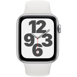 Apple Watch (Series SE) 2020 GPS + Cellular 44mm - Αλουμίνιο Ασημί - Sport band Άσπρο