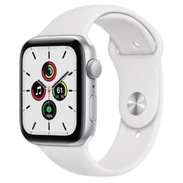 Apple Watch Series SE 1 (2020) GPS + Cellular 44 mm - Αλουμίνιο Ασημί - Sport band Άσπρο