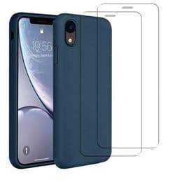 Προστατευτικό iPhone XR 2 οθόνης - Σιλικόνη - Μπλε