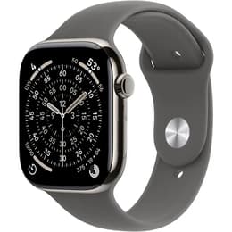 Apple Watch Series 11 (2025) GPS + Cellular 46 mm - Τιτάνιο Φυσικό - Sport band Μαύρο