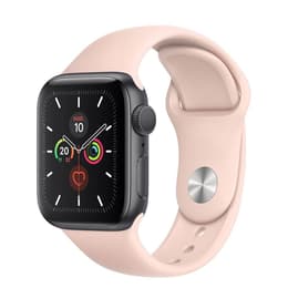 Apple Watch (Series 4) 2018 GPS + Cellular 44mm - Ανοξείδωτο ατσάλι Space Gray - Αθλητισμός Ροζ
