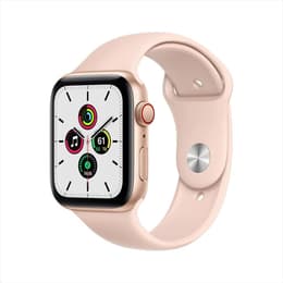 Apple Watch (Series SE) 2020 GPS + Cellular 44mm - Αλουμίνιο Χρυσό - Sport band Ροζ άμμος