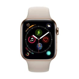 Apple Watch (Series 5) 2019 GPS 44mm - Ανοξείδωτο ατσάλι Χρυσό - Sport band Γκρι άμμος