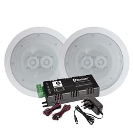 Haut-parleurs 2x120W E-Audio B404, plafond encastrable WATERPROOF Hifi, Amplificateur stéréo E-audio B425BL, Bluetooth 5.0 2x15W Bluetooth Ηχεία - Άσπρο