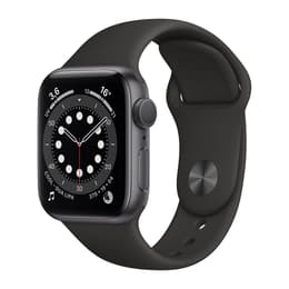 Apple Watch (Series 6) 2020 GPS + Cellular 44mm - Αλουμίνιο Space Gray - Sport band Μαύρο