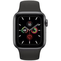 Apple Watch (Series 5) 2019 GPS + Cellular 44mm - Τιτάνιο Μαύρο - Αθλητικό λουράκι Μαύρο