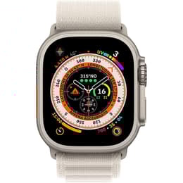 Apple Watch Ultra (2022) GPS + Cellular 49 mm - Τιτάνιο Φυσικό τιτάνιο - Αλπικός βρόχος Άσπρο