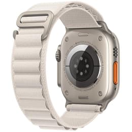 Apple Watch Ultra (2022) GPS + Cellular 49 mm - Τιτάνιο Φυσικό τιτάνιο - Αλπικός βρόχος Άσπρο