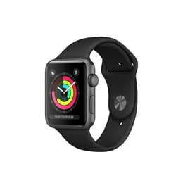 Apple Watch (Series 3) 2017 GPS 42mm - Αλουμίνιο Space Gray - Sport band Μαύρο