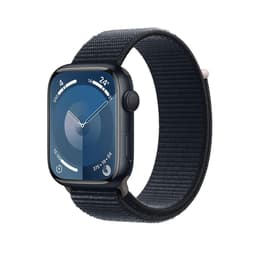 Apple Watch Series 7 (2021) GPS 45 mm - Αλουμίνιο Midnight - Sport loop Μαύρο