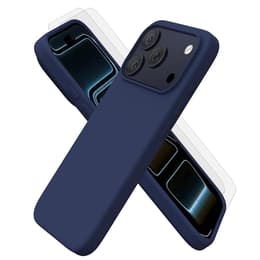 Προστατευτικό iPhone 17 Pro Max 2 οθόνης - Σιλικόνη - Μπλε