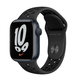 Apple Watch (Series 7) 2021 GPS 41mm - Αλουμίνιο Μαύρο - Nike Sport band Ανθρακίτης/Μαύρο