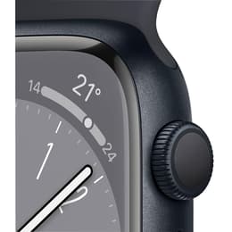 Apple Watch (Series 8) 2022 GPS 45mm - Αλουμίνιο Midnight - Sport band Μπλε