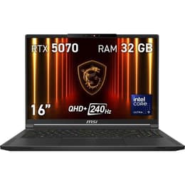 MSI Stealth 16 AI A2HWGG-047ES OLED 16" - Core Ultra 9 285H - 32GB - SSD 1 TBGB NVIDIA GeForce RTX 5070 QWERTY - Ισπανικό