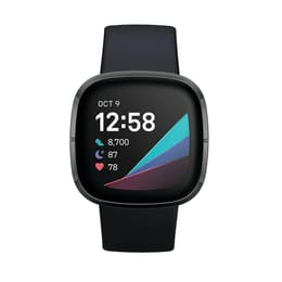 Fitbit Ρολόγια Sense Παρακολούθηση καρδιακού ρυθμού GPS - Μαύρο