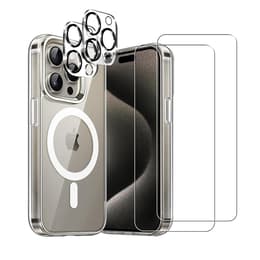 Προστατευτικό iPhone 15 Pro 2 οθόνης - TPU - Διαφανές
