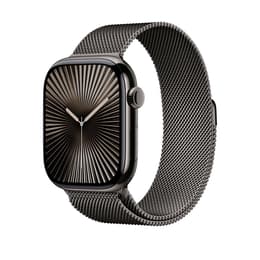 Apple Watch Series 10 (2024) GPS 46 mm - Αλουμίνιο Jet Black - Milanese loop Μαύρο