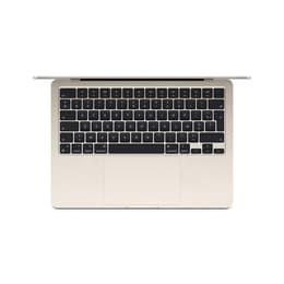 MacBook Air 15" (2024) - Apple M3 8‑core CPU καιGPU 10-Core - 16GB RAM - SSD 512GB - Πρότυπο - AZERTY - Γαλλικό