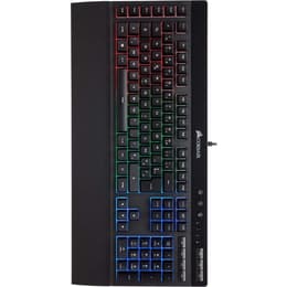 Corsair Πληκτρολόγιο AZERTY Γαλλικό Πληκτρολόγιο με φωτιζόμενα πλήκτρα K55 RGB